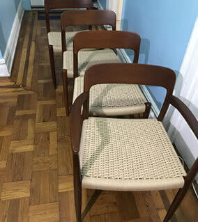 wood chairs caning